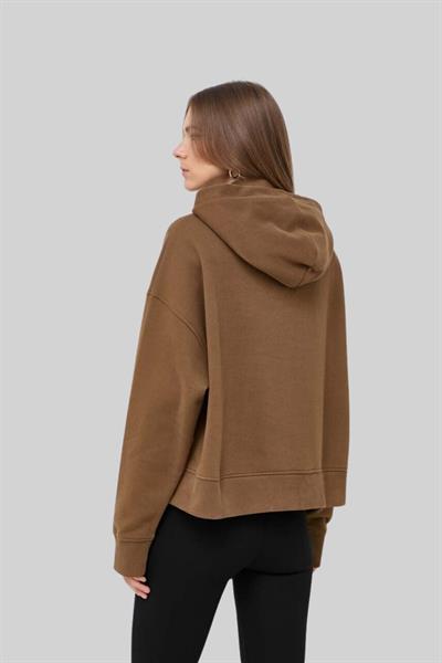 Boss Kapüşonlu Kadın Sweatshirt Kahverengi 220
