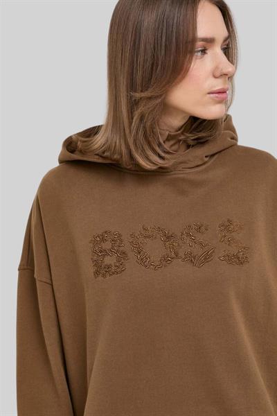 Boss Kapüşonlu Kadın Sweatshirt Kahverengi 220