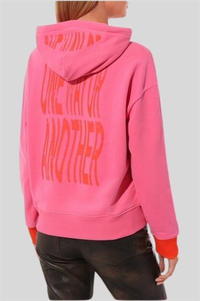 Boss Kapüşonlu Kadın Sweatshirt Pembe