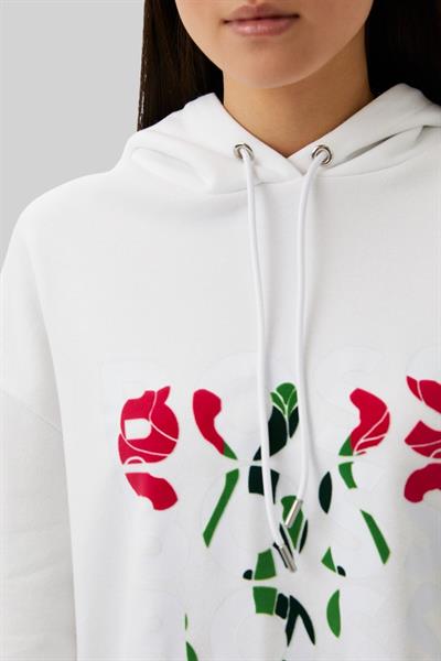 Boss Kapüşonlu Regular Fit Kadın Sweatshirt Beyaz 100