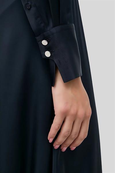Boss Kemerli Polo V yaka Kadın Elbise Lacivert 404