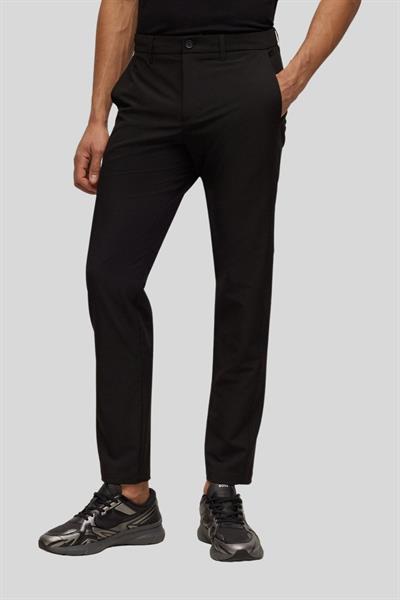 Boss Kolay Ütülenen Streç Slim Fit Chino Erkek Pantolon Siyah
