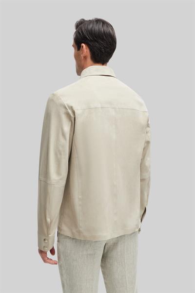 Boss L-Mashirt Erkek Deri Ceket Krem 271