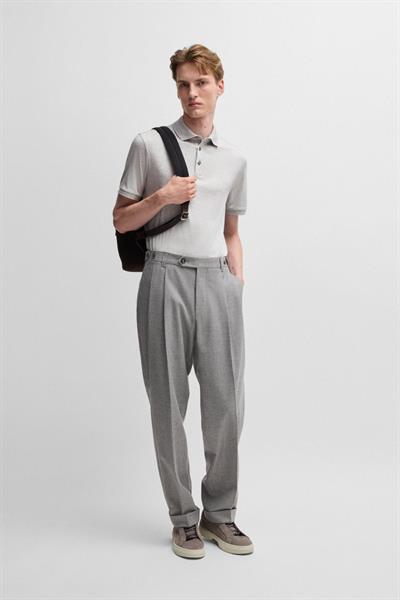 Boss L-Perry Erkek Polo Yaka T-Shirt Gri 041