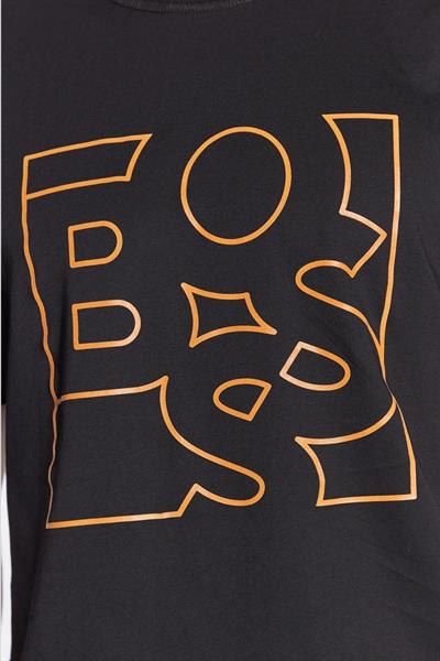 Boss Logolu Erkek T-Shirt Siyah 002