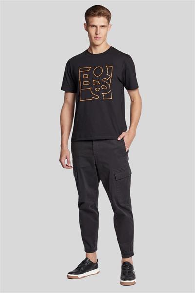 Boss Logolu Erkek T-Shirt Siyah 002