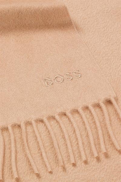 Boss Logolu Kaşmir Kadın Atkı Bej 260