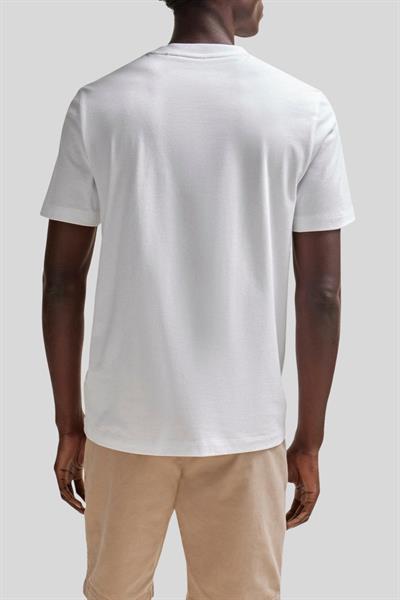 Boss Logolu Regular Fit Erkek T-Shirt Beyaz 100