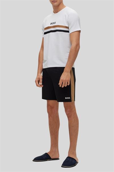 Boss Logolu Regular Fit Erkek T-Shirt Beyaz 100