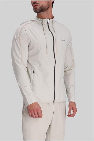 Boss Marka Logo Detaylı Regular Fit Erkek Spor Ceket Krem 271