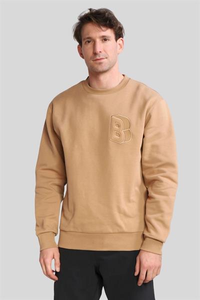 Boss Marka Logo İşlemeli Stadler Sweatshirt Bej 260