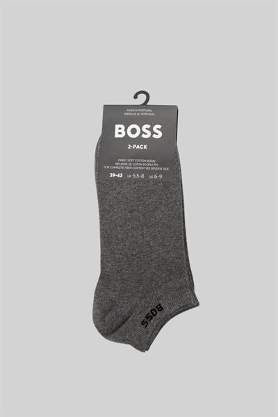Boss Marka Logolu Dört Mevsim Erkek Çorap Gri