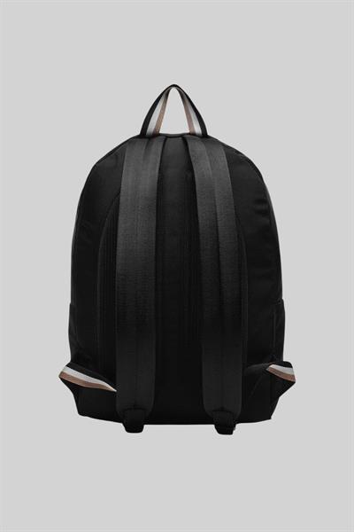 Boss Marka Logolu İki Bölmeli Erkek Sırt Çantası Siyah