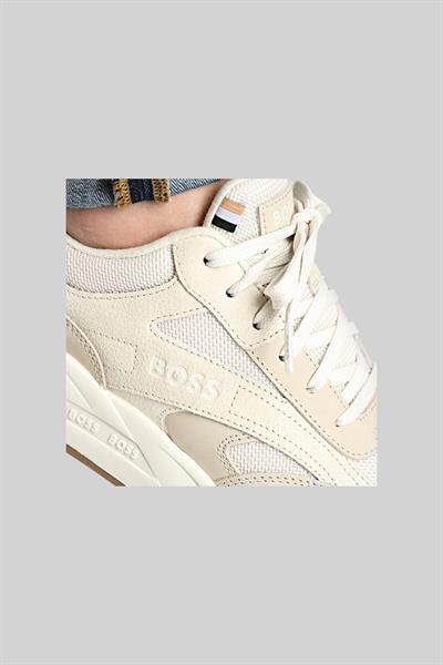 Boss Marka Logolu Kurt Runn Erkek Sneaker Bej 270