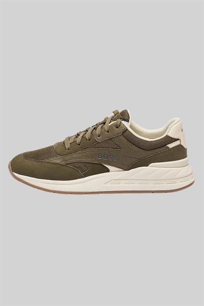 Boss Marka Logolu Kurt Runn Erkek Sneaker Bej 301