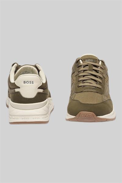 Boss Marka Logolu Kurt Runn Erkek Sneaker Bej 301