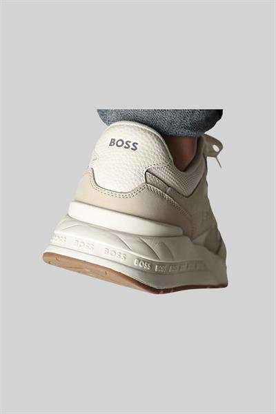 Boss Marka Logolu Kurt Runn Erkek Sneaker Bej 270