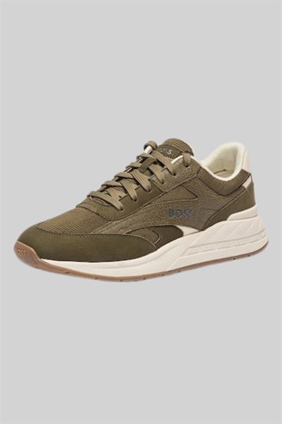 Boss Marka Logolu Kurt Runn Erkek Sneaker Bej 301