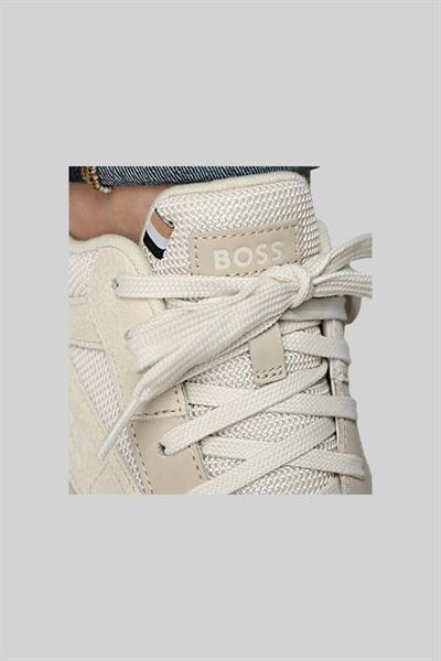 Boss Marka Logolu Kurt Runn Erkek Sneaker Bej 270