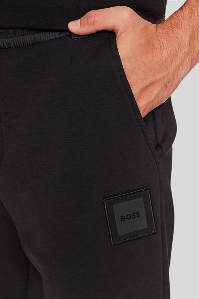 Boss Marka Logolu Pamuklu Normal Kalıp Erkek Jeans Siyah