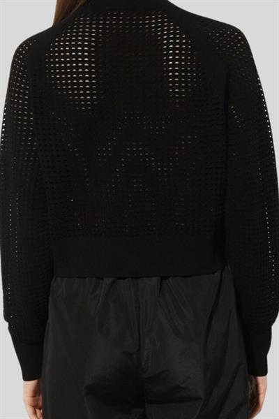 Boss Marka Logolu Regular Fit Kadın Kazak Siyah
