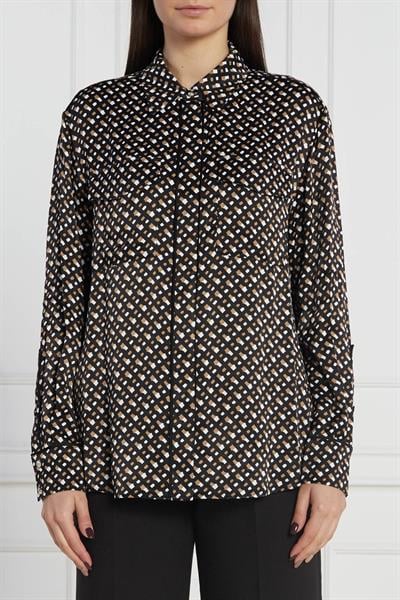 Boss Monogram Desenli Regular Fit Kadın Gömlek Çok Renkli 960