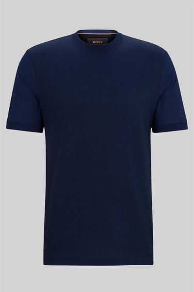Boss Normal Kesim Yuvarlak Yaka Erkek T-Shirt Lacivert