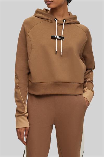 Boss Oversize Kapüşonlu Kadın Sweatshirt Kahverengi 220