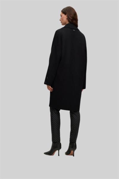 Boss Oversize Palto Cattina Siyah