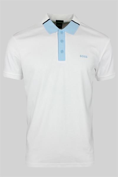 Boss Paddy Regular Fit Erkek Polo Yaka T-Shirt Beyaz 100
