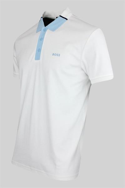 Boss Paddy Regular Fit Erkek Polo Yaka T-Shirt Beyaz 100