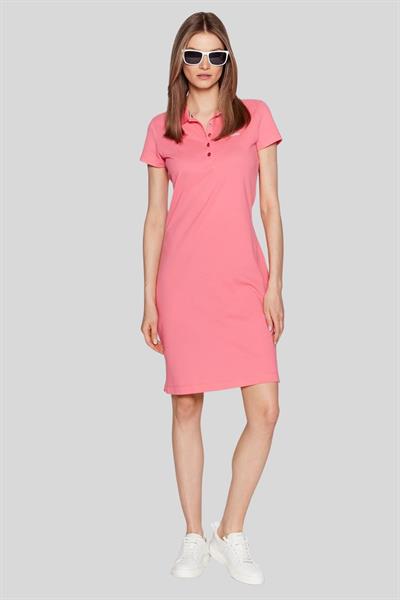 Boss Pamuklu Kadın Polo Yaka Elbise Pembe