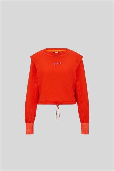 Boss Pamuklu Kadın Sweatshirt Turuncu 821