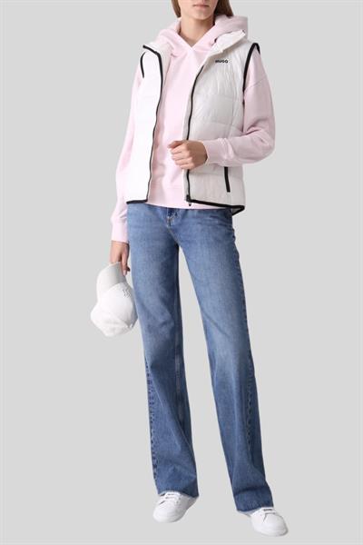 Boss Pamuklu Kapüşonlu Kadın Sweatshirt Pembe