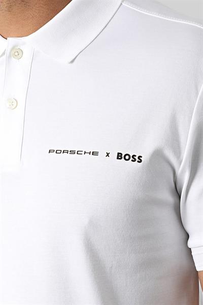 Boss Polo Yaka Erkek Beyaz T-Shirt Beyaz 100