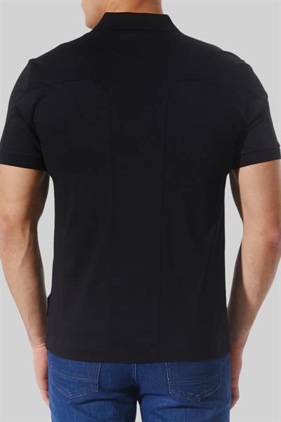 Boss Polo Yaka Erkek Beyaz T-Shirt Siyah