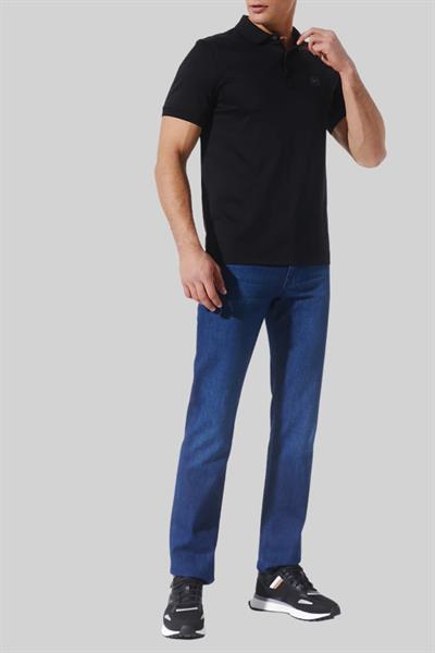 Boss Polo Yaka Erkek Beyaz T-Shirt Siyah