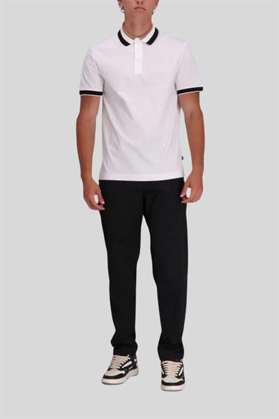 Boss Polo Yaka Erkek T-Shirt Beyaz 100