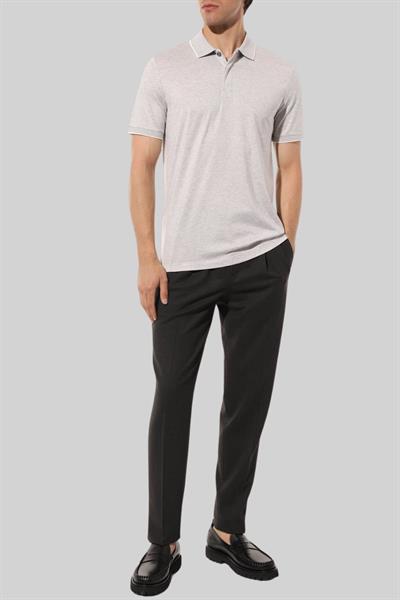 Boss Polo Yaka T-Shirt Gri 041