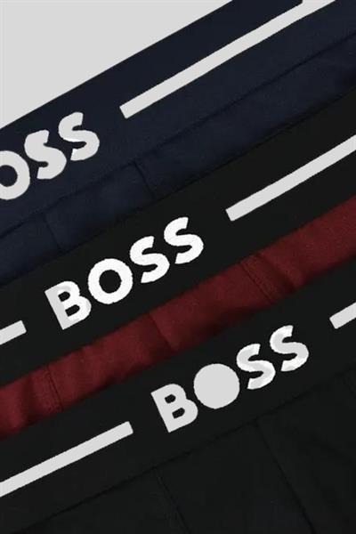 Boss Regular Fit 3Lü Erkek Boxer Çok Renkli