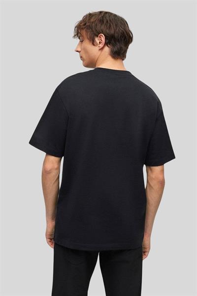 Boss Regular Fit Bisiklet Yaka Erkek Beyaz T-Shirt Siyah