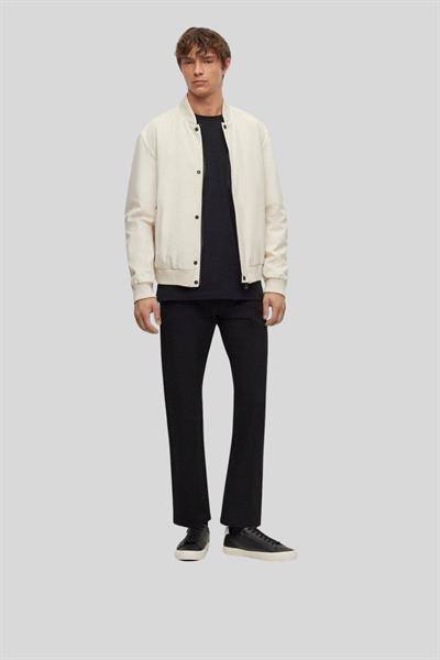 Boss Regular Fit Bisiklet Yaka Erkek Beyaz T-Shirt Siyah