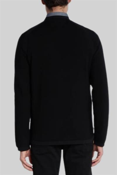 Boss Regular Fit Bisiklet Yaka Erkek Kazak Siyah