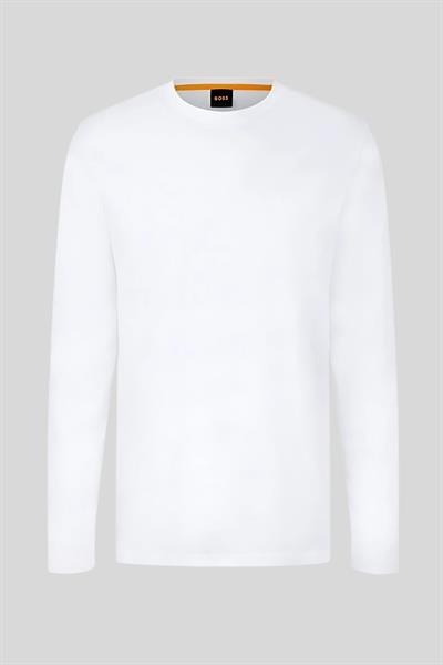 Boss Regular Fit Bisiklet Yaka Erkek Sweatshirt Beyaz 100