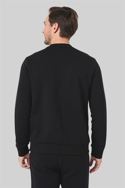 Boss Regular Fit Bisiklet Yaka Erkek Sweatshirt Siyah 002