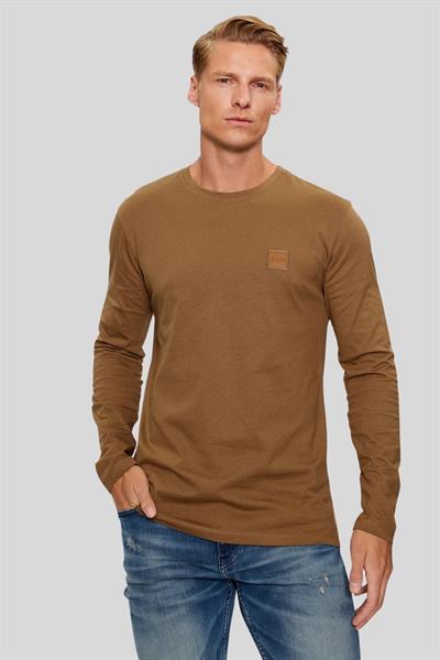 Boss Regular Fit Bisiklet Yaka Erkek Sweatshirt Bej