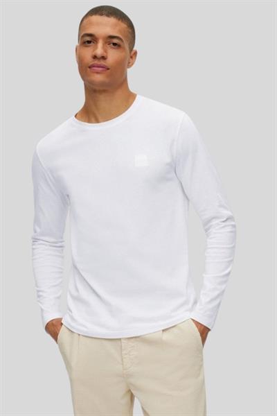 Boss Regular Fit Bisiklet Yaka Erkek Sweatshirt Beyaz 100