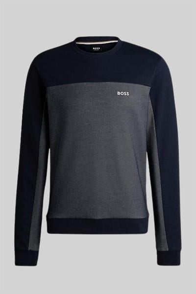 Boss Regular Fit Bisiklet Yaka Erkek Sweatshirt Lacivert 403