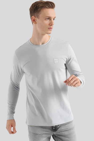 Boss Regular Fit Bisiklet Yaka Erkek Sweatshirt Gri 050