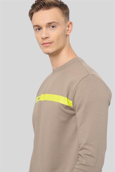 Boss Regular Fit Bisiklet Yaka Erkek Sweatshirt Yeşil